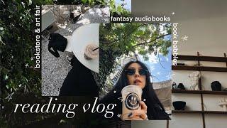 reading vlog  audiobooks lots of book rants art fair  no.026