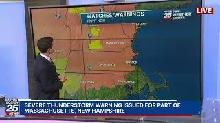 WEATHER ALERT Severe thunderstorm warning issued for part of Massachusetts New Hampshire