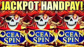 JACKPOT HANDPAY OCEAN SPIN ️ PIRATE’S RICHES Slot Machine Konami Gaming