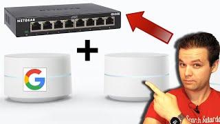 Google WiFi  - Get More Ethernet Ports with a Netgear Unmanaged Network Switch