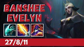 BANSHEE ON EVELYNN JUNGLE? Best Build & Runes  SEASON 11  League of Legends Diamond Gameplay