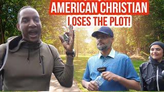 American Christian loses the plot Hashim Vs American Christian  Speakers Corner  Hyde Park