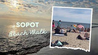 Summer Beach Walk 4K - Sopot Poland