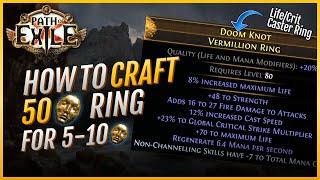 How to Craft 50Div Crit Caster Ring in 10 Minutes or Less  Path of Exile 3.23 Guide