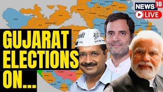 ECI News Live  Gujarat Election Dates  Assembly Elections 2022  BJP  AAP  Congress News18 LIVE