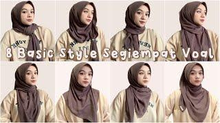 Tutorial Hijab Segiempat Voal Simple untuk Sehari-hari Kondangan Wisuda Lamaran Kerja dan Kuliah