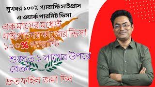 সুখবর ১০০% গ্যারান্টি সাইপ্রাস এ ওয়ার্ক পারমিট ভিসা  Cyprus Work Visa For Bangladeshi.