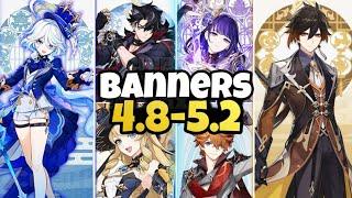 NEW UPDATE CHARACTER BANNER ROADMAP FOR 4.8-5.0 ALONGWITH RERUNS - Genshin Impact