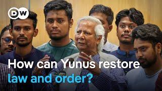 Bangladesh interim government Military students and nobel prize winner Muhammed Yunus  DW News