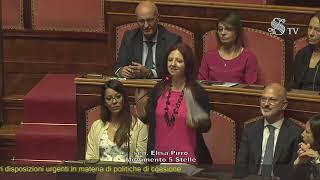 Elisa Pirro in dichiarazione di voto sul decreto Coesione