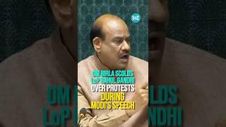 Om Birla Scolds LoP Rahul Gandhi Over Protests During Modis Speech  Watch