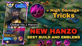 New Hanzo High Damage Build and Emblems 2024 must try before moonton nerf this