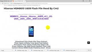 Hisense MSM8610 U609 Flash File Free Download