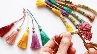 How to Make Embroidery Thread Tassels  Easy DIY 