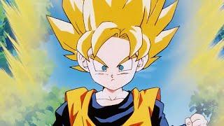 Goten turns super saiyan for the first time ENG DUB