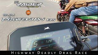 TVS Raider 125 Vs Bajaj Discover 135 DTSi  Drag Race  Shocking Results  UP65 Racers