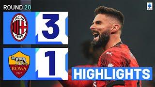 MILAN-ROMA 3-1  HIGHLIGHTS  Incredible win for the Rossoneri in thriller  Serie A 202324