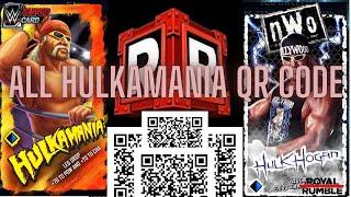 ALL NEW HULKAMANIA QR CODES  WWE SUPERCARD  HULKHOGAN QR CODE #wwesupercard #qrcode #hulkhogan