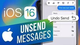 iOS 16 How to Unsend an iMessage