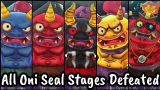 All Oni Yo-Kai Seal Stages Defeated  Yo-Kai Watch Puni Puni