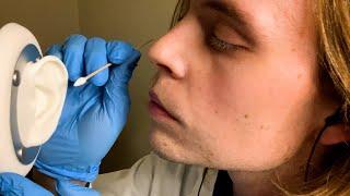 ASMR Detailed Ear Exam & Up Close Whispering ear cleaning doctor roleplay ear to ear