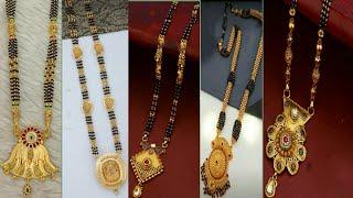 Gold nallapusala designs with weight and pricenew model gold long nallapusaluin telugu