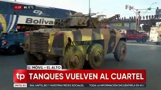 Bolivian soldiers tanks pull back from government palace  VOA News