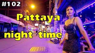 Pattaya nightlife Thailand - April 2024   Soi Buakhao night time  Bars behind Walking Street