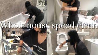 Whole house speed clean  clean with me UK  cleaning motivation house reset