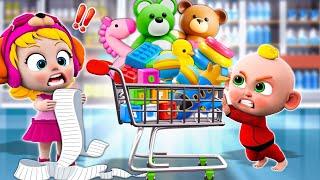 Grocery Store Song   Baby At Grocery Store  NEW Funny Nursery Rhymes For Kids