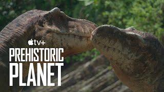 Tyrannosaurus rex mating display - Prehistoric Planet season 1