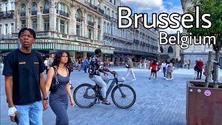 BRUSSELS Belgium Walking Tour 4k HD 60 fps  A Virtual Walking Tour  2023 #trending#youtube