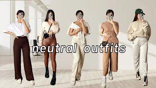 HOW TO STYLE NEUTRAL COLOURS  Nude and Brown Outfits  Effortless  Casual  On a Budget