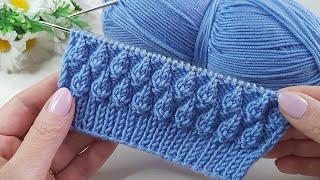 İki şiş kolay örgü model anlatımı Eays crochet knitting