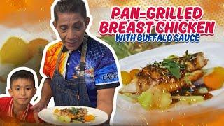 PAN-GRILLED BREAST CHICKEN WITH BUFFALO SAUCE  CHEF BOY LOGRO