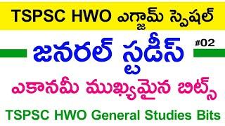  HWO పేపర్ 1 బిట్స్  ఏకానమి బిట్స్ 02  hwo general studies bits  hwo exam 2024