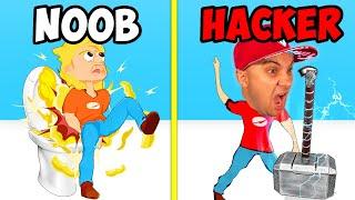 NOOB vs. PRO vs. HACKER In Prank Master 3D