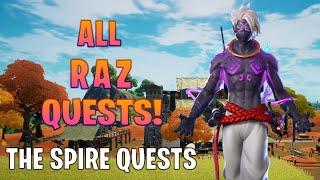 All Raz Challenges for The Spire Quests Fortnite Quest Guide