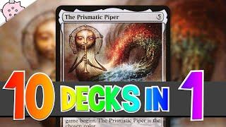 10 Decks in 1??  220 Cards  The Prismatic Piper  Unique Commander Deck Tech EDH  MTG