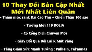 10 Sự Thay Đổi Của Liên Quân Ở Bản Cập Nhật Mới Nhất  Tướng Mới DOLIA + Rank Chiến Thần 100 sao …