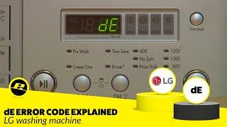 dE Error Code on an LG Washing Machine -  How to Fix