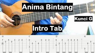 Belajar Gitar Anima Bintang Intro TAB Tutorial - Nada Dasar G