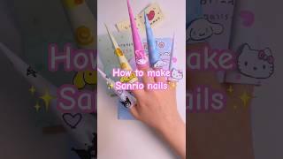 Sanrio paper nails DIY #sanrio #diy #cutegift