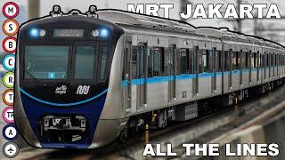  Jakarta Rail System - All the Lines MRT  LRT  KRL  ARS 2022 4K