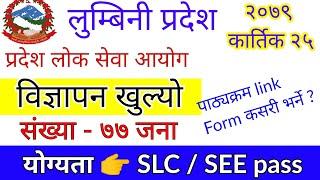 lumbini pradesh loksewa vacancy 2079  loksewa vacancy 2079  lumbini pradesh vacancy  vacancy 2079