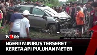 Minibus Hancur Dihantam Perlintasan KA Tanpa Palang Pintu  Kabar Utama tvOne