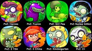 Plants vs Zombies  KindergartenPvZ Nuclear EditionPvZ HeroesPvZ FusionPvZ 3 ChinaPvZ 2+