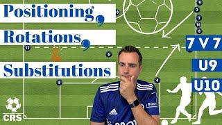 Youth Soccer - position players correctly handle rotations & subs