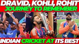 King Kohli Rohit Sharma Rahul Dravid bids GOOD BYE as T20 World Champions