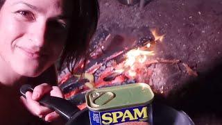 Tasting SPAM For The First Time By The Fire